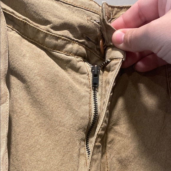 Free People FP ONE Penny Tie Waist Shorts Tan Size 10 100% Cotton - Picture 5 of 9